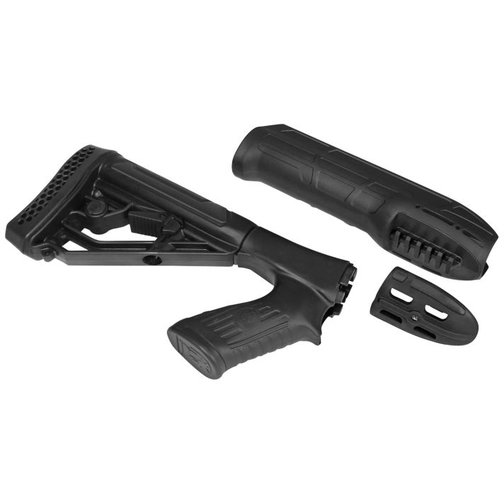 ADAPTIVE TACTICAL AT02000 EX Performance Stock & Forend Black Synthetic, Fits Remington 870 12 Gauge