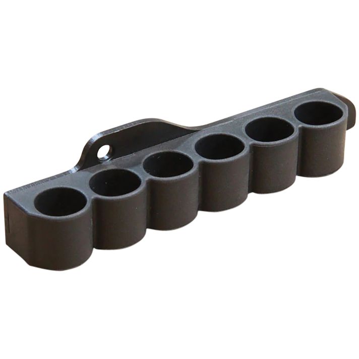 ADAPTIVE TACTICAL AT06000M Receiver Mounted Shell Carrier6rd Non-Glare Black Synthetic Rubber Fits Mossberg 500/590/ Maverick 88 12 Gauge
