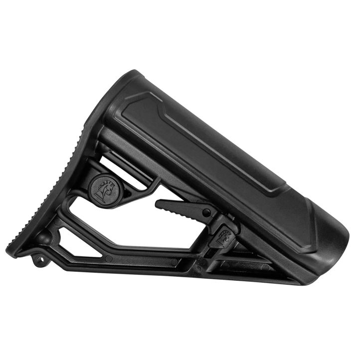 ADAPTIVE TACTICAL AT02013 EX Performance Lite Adj. Black Synthetic M4 Style, Swivel Stud, Fits AR-Platform (Mil-Spec Buffer Tubes)
