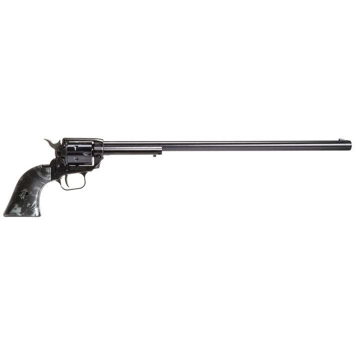 Heritage Mfg RR22B16BLKPRL Rough Rider22 LR 6 Shot, 16" Black Oxide Steel Barrel, Black Oxide Zinc Alloy Frame, Black Oxide Cylinder, Black Pearl Grip, Manual Safety