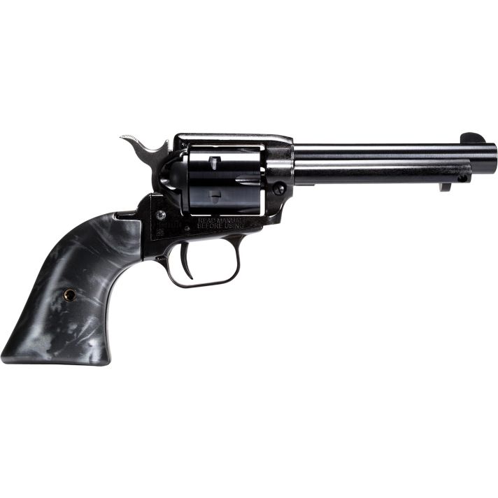 Heritage Mfg RR22B4BP Rough Rider22 LR 6 Shot, 4.75" Black Oxide Steel Barrel, Black Oxide Zinc Alloy Frame, Black Oxide Cylinder, Black Pearl Grip, Manual Safety, Exposed Hammer