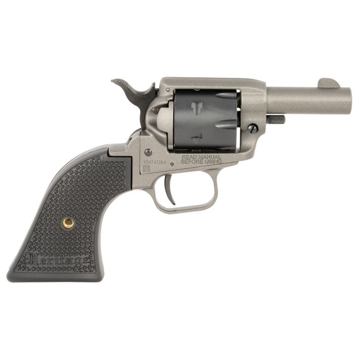 Heritage Mfg BK22C2 Barkeep22 LR 6 Shot 2.68" Tungsten Gray Cerakote Barrel, Tungsten Gray Cerakote w/Black Accents Frame, Black Cerakote Cylinder, Black Star Polymer Grips