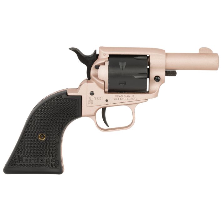 Heritage Mfg BK22Q2 Barkeep22 LR 6 Shot 2.68" Rose Gold Cerakote Barrel, Rose Gold Cerakote w/Black Accents Frame, Black Cerakote Cylinder, Black Star Polymer Grips
