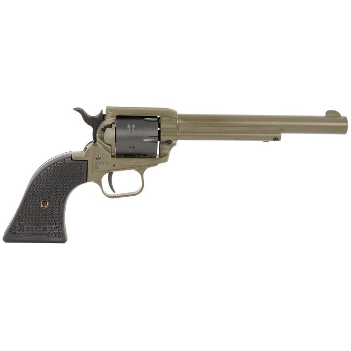 Heritage Mfg RR22T6 Rough Rider22 LR 6 Shot 5.50" OD Green Cerakote Barrel, OD Green Cerakote w/Black Accents Frame, Black Cerakote Cylinder, Black Star Polymer Grips
