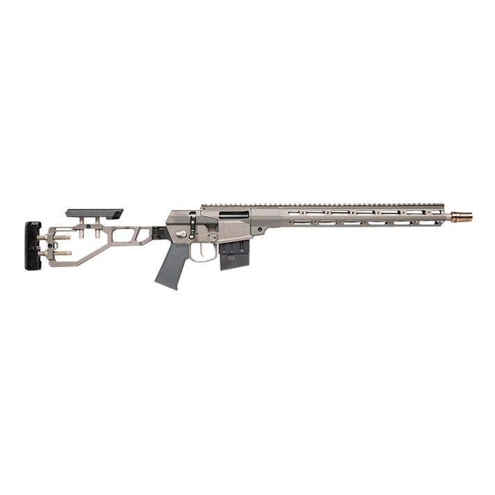 Q LLC MINIFIX55616INGRAY Mini Fix5.56x45mm NATO 16" Tapered Barrel, Gray, Fully Adjustable Folding Stock, Magpul K Grip, 15" Q-Sert Handgaurd, AR/M4 Style Mag, Cherry Bomb Brake, Ambi Controls