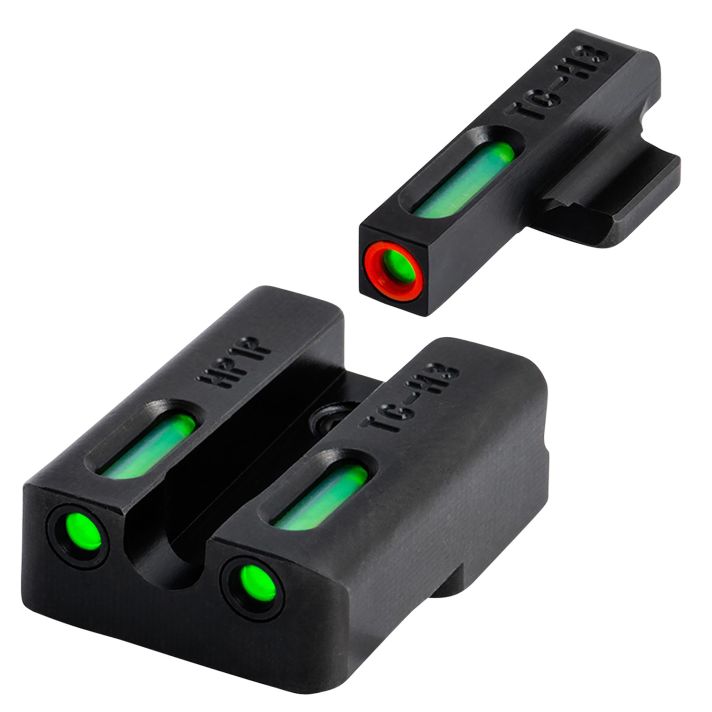 TruGlo TG13XD2PC TFX ProBlack | Green Tritium & Fiber Optic Orange Outline Front Sight Green Tritium & Fiber Optic Rear Sight