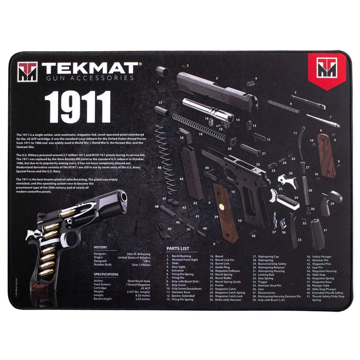 TekMat TEKR2019113DUltra 20 Cleaning Mat Black/White Rubber 15"x20" 1911 Parts Diagram