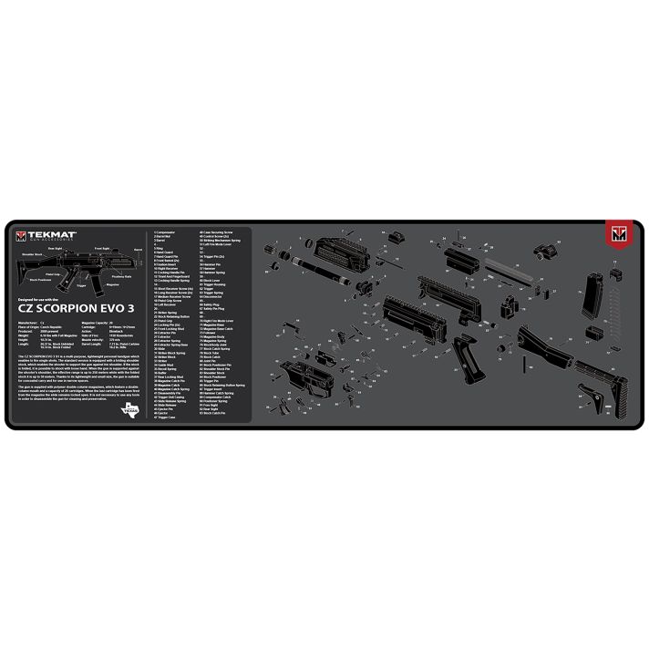 TekMat TEKR36CZSCORPION CZ Scorpion EVO 3 Cleaning Mat Black/Gray Rubber 12"x36" CZ Scorpion EVO 3 Parts Diagram