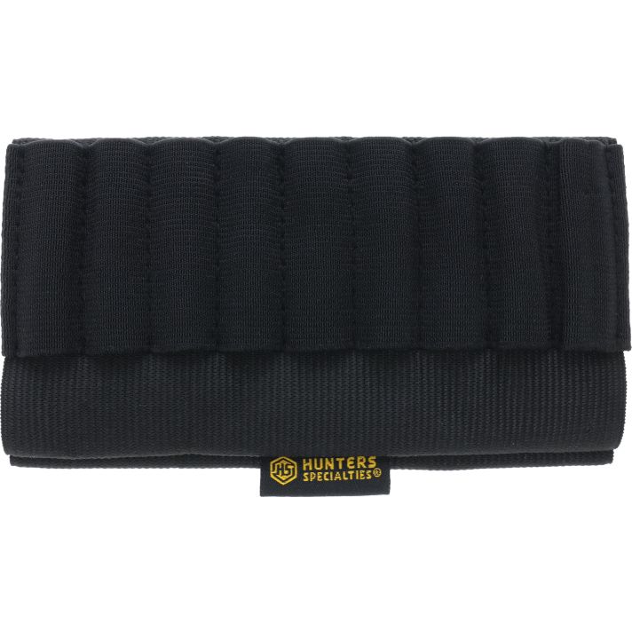 Hunters Specialties 00687 Buttstock Shell Holder Rifle Holds 9 Cartridges Black Elastic