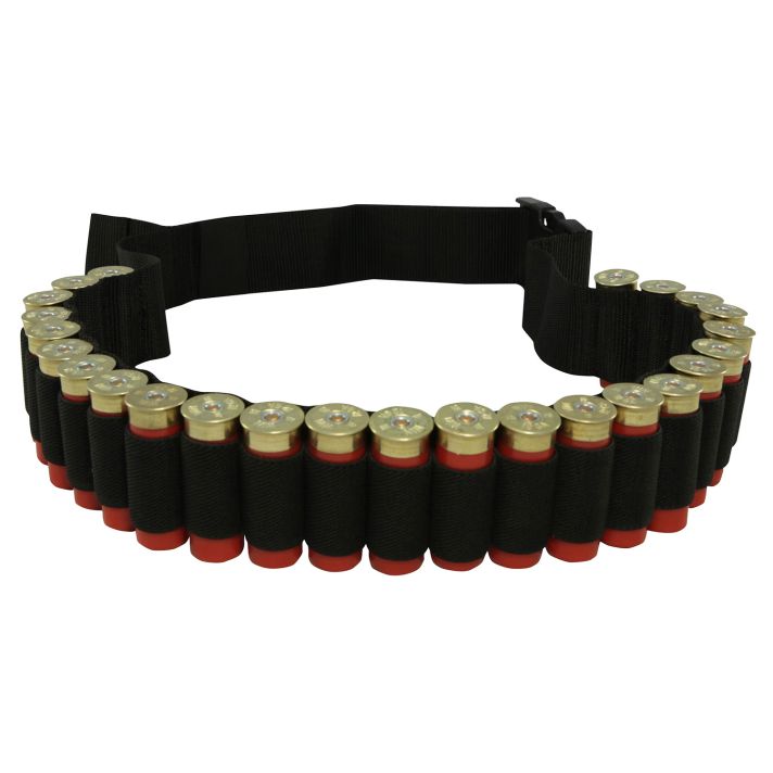 Hunters Specialties 00680 Shotgun Shell BeltBlack Nylon 25 Shotshells Waist Mount