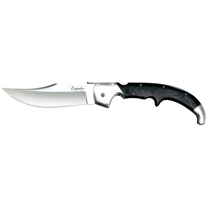 Cold Steel CS62MA EspadaXL 7.50" Folding Clip Point Plain S35VN SS Blade/9.25" Black w/Polished Bolsters G10 Handle Includes Belt Clip