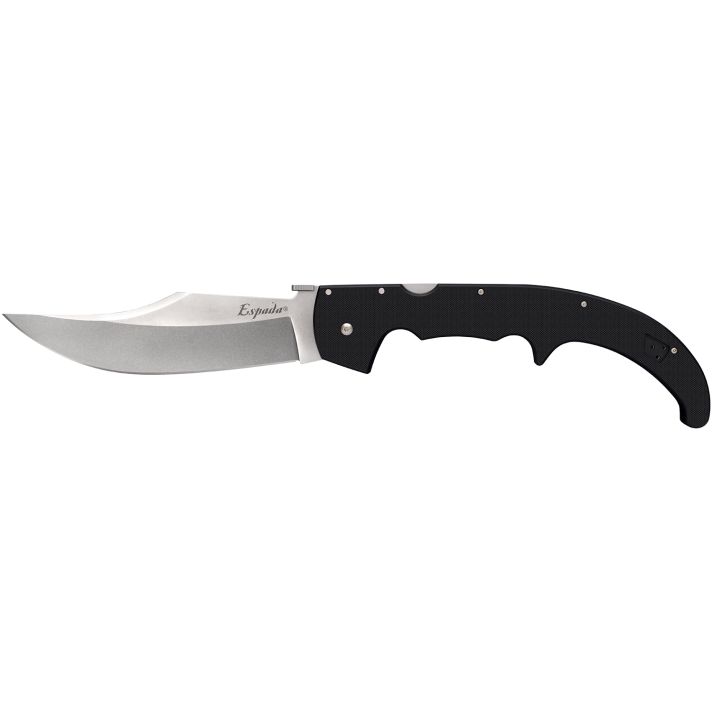 Cold Steel CS62MGC EspadaXL 7.50" Folding Clip Point Plain AUS-10A SS Blade/9.25" Black w/Polished Bolsters G10 Handle Includes Belt Clip