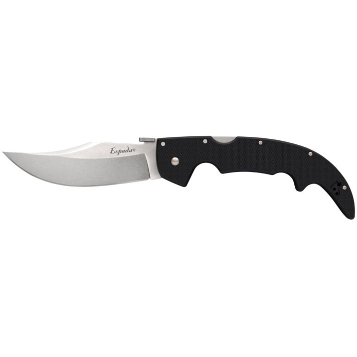 Cold Steel CS62MGD EspadaLarge 5.50" Folding Clip Point Plain S35VN SS Blade/6.75" Black w/Polished Bolsters G10 Handle Includes Belt Clip