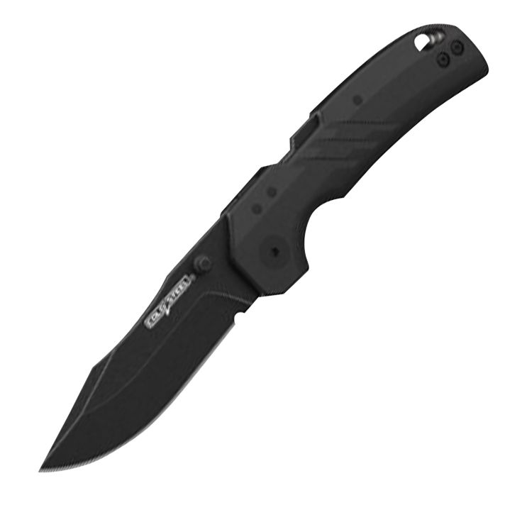 Cold Steel CSFL30DPLC10B Engage3" Folding Clip Point Plain Black PVD Stonewashed AUS-10A SS Blade/4.11" Black GFN Handle Includes Belt Clip