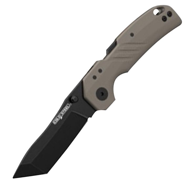 Cold Steel CSFL30DPLTBFZ Engage3" Folding Tanto Plain Black PVD Stonewashed 4116 SS Blade/4.11" Flat Dark Earth GFN Handle Includes Belt Clip