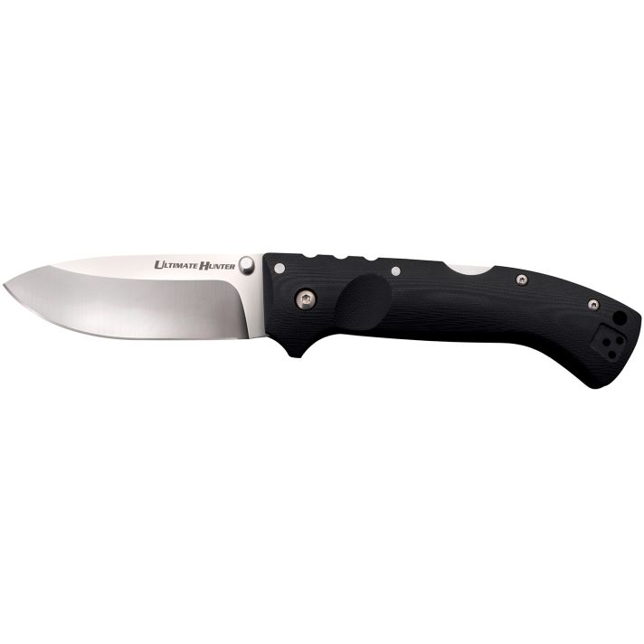 Cold Steel CS30U Ultimate Hunter3.50" Folding Drop Point Plain American S35VN Blade/5" Black G10 Handle Includes Belt Clip