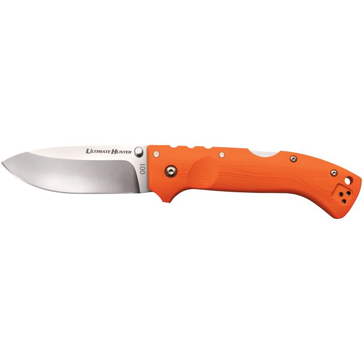 Cold Steel CS30URY Ultimate Hunter3.50" Folding Drop Point Plain American S35VN Blade/5" Orange G10 Handle Includes Belt Clip