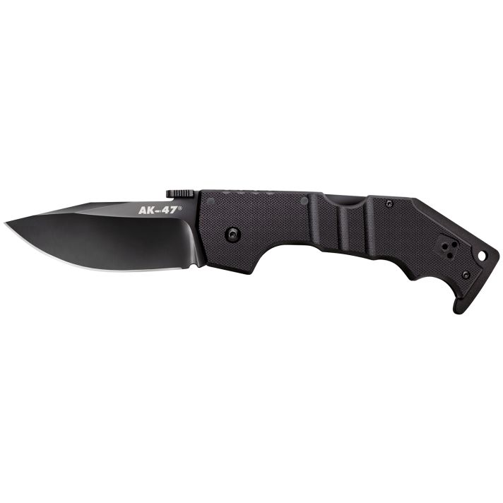 Cold Steel CS58M AK3.50" Folding Clip Point Plain Black Matte S35VN SS Blade/5.50" Black G10 Handle Includes Belt Clip