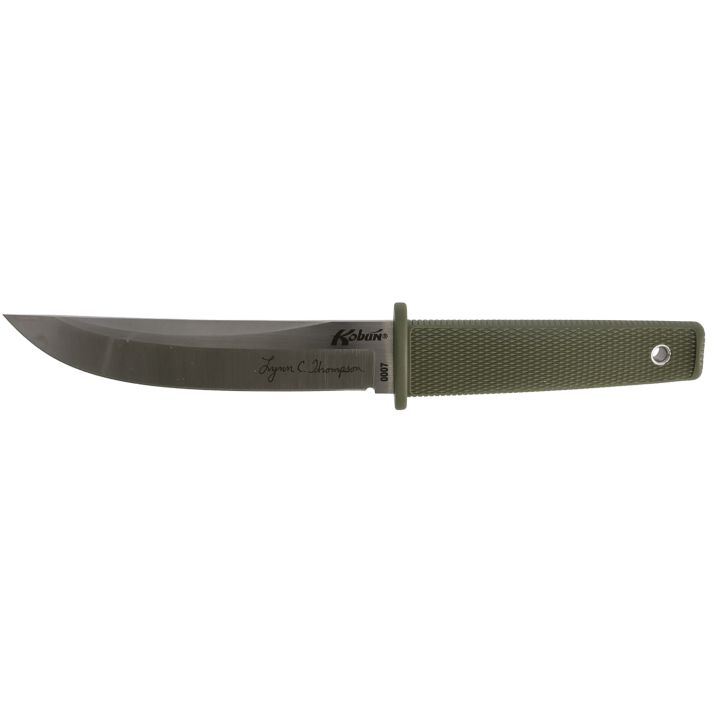 Cold Steel CS17TAA Kobun Lynn Thompson Signature 5.50" Fixed Tanto Plain AUS-8A SS Blade/4.38" OD Green Kray-Ex Handle Includes Sheath