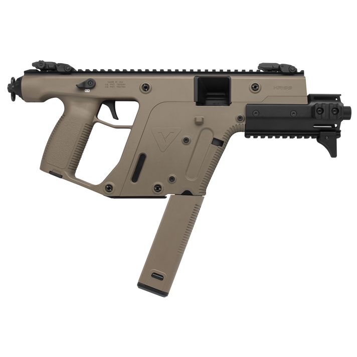 Kriss USA KV90PFD30 Vector Enhanced SDP Gen2 9mm Luger 40+1 6.50" Black Nitride Threaded Barrel, Flat Dark Earth Picatinny Rail, MK5M Modular Rail, Glock Magazine Compatible