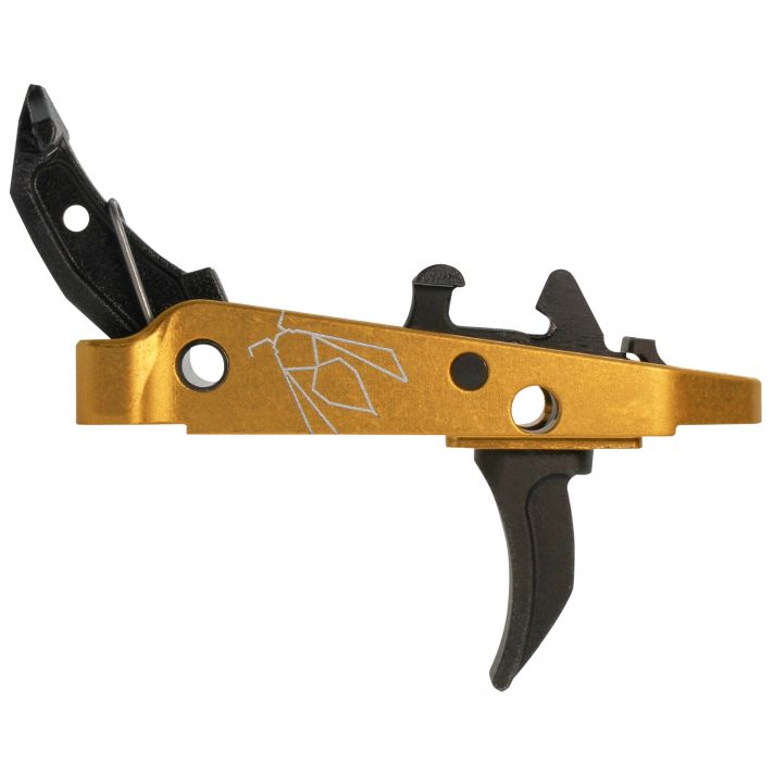 CMC Triggers 47507 Drop-In Yella Jacket Combat Trigger Group 2.0 Single-Stage Curve with 3.50 lbs Draw Weight, Black w/ Yellow Housing