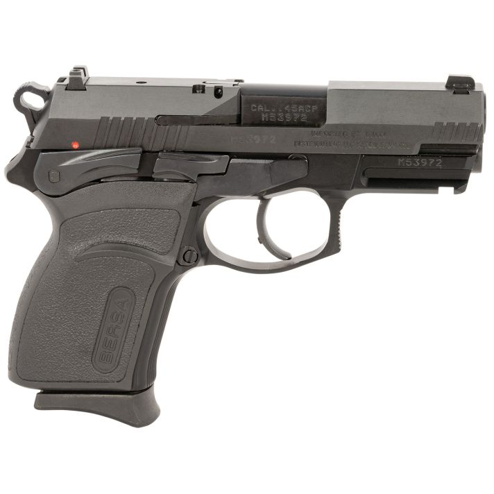 Bersa TPR45CM TPRCCompact Frame 45 ACP 7+1 3.50" Black Steel Barrel, Matte Black Serrated Steel Slide & Aluminum Frame w/Picatinny Rail, Ambidextrous