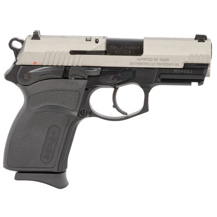 Bersa TPR45CDT TPRCCompact Frame 45 ACP 7+1, 3.50" Black Steel Barrel, Nickel Cerakote Serrated Steel Slide, Matte Black Aluminum Frame w/Picatinny Rail, Ambidextrous