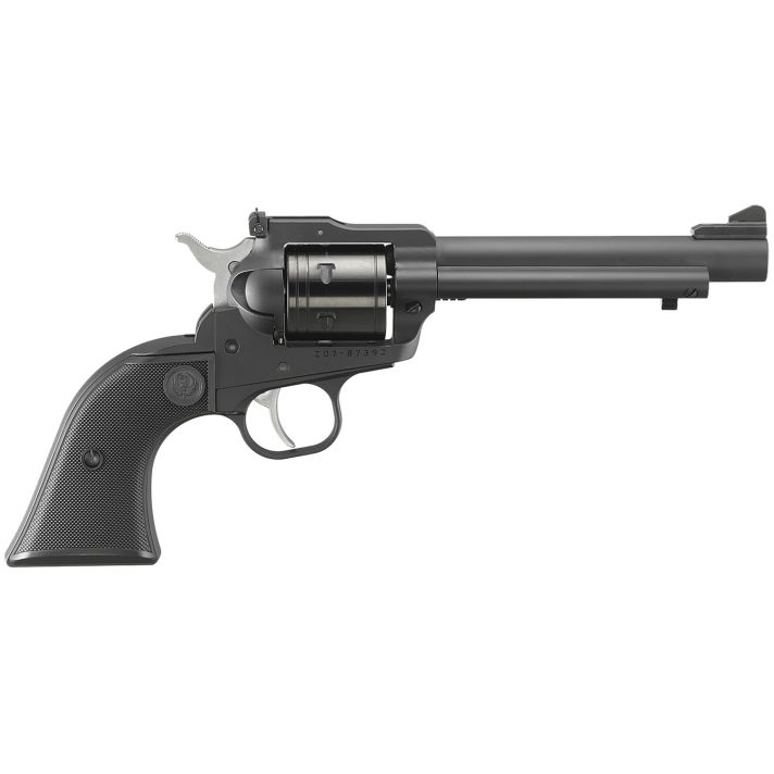 Ruger 2032 Super Wrangler22LR/22 WMR 6 Shot 5.50" Black Cerakote Steel Barrel & Frame, Black Cylinder, Black Checkered Polymer Grip, Transfer Bar Safety, Exposed Hammer