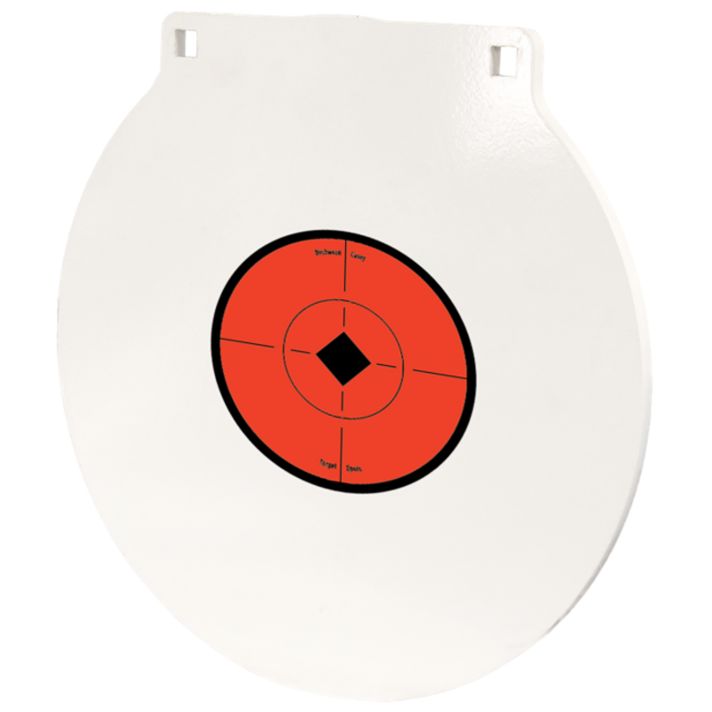 Birchwood Casey RND6 Round Steel Target Plate 6" Centerfire Rifle/Handgun Target Black/Red/White NM500 Steel Hanging