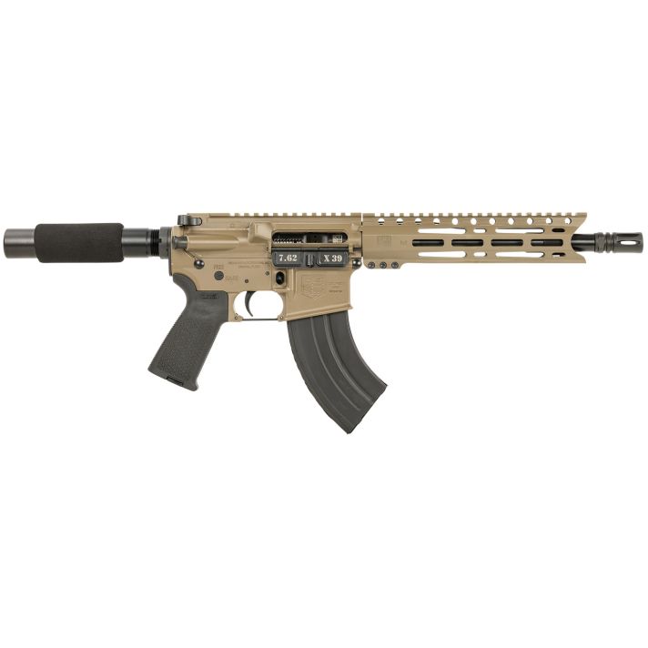 Diamondback DB1915O061 DB157.62x39mm 28+1 10", FDE, Carbon Lower, 9" M-LOK Handguard, Black Padded Buffer Tube/Magpul Grip