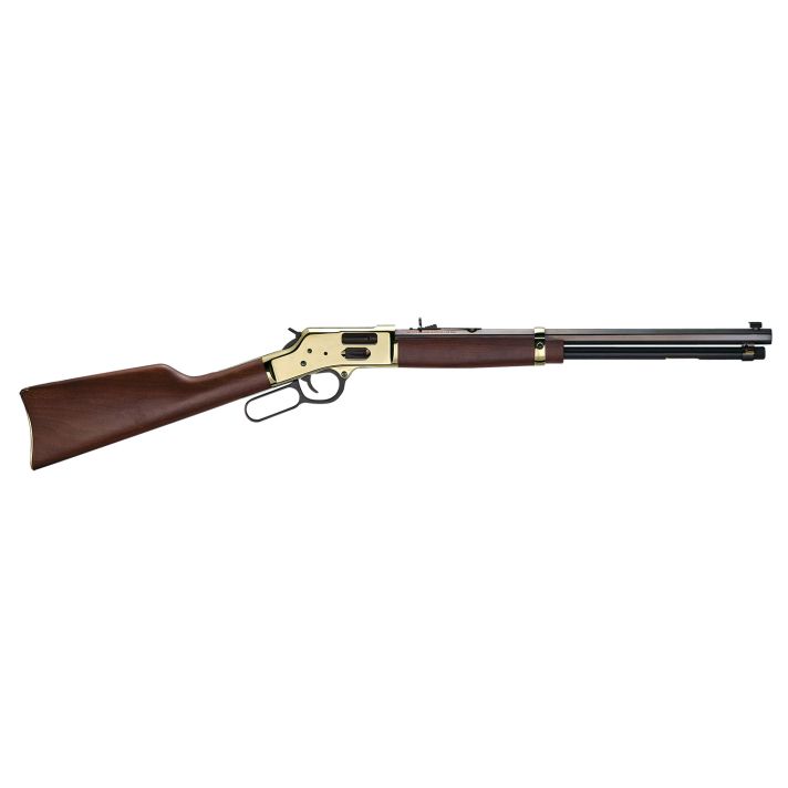 Henry H006GM Side Gate357 Mag/38 Special 10+1 20" Blued Octagon Barrel, Polished Brass Rec, American Walnut Stock, Adj. Sight