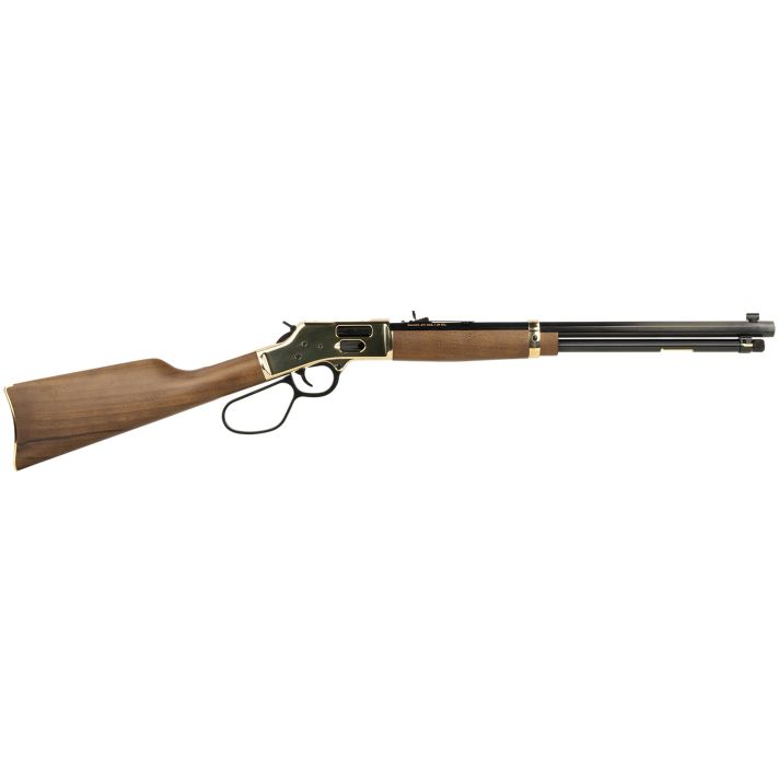 Henry H006GMLL Side Gate357 Mag/38 Special 10+1 20" Blued Octagon Barrel, Polished Brass Rec, American Walnut Stock, Adj. Sight, Large Loop Lever