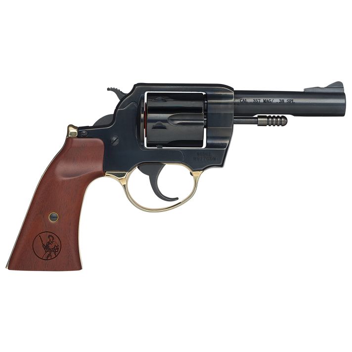 Henry H017GDM Gunfighter357 Mag/38 Special 6rd 4" Blued Steel Barrel, Blued Cylinder, Blued Polished Steel Frame, Walnut Gunfighter Grip Transfer Bar Safety