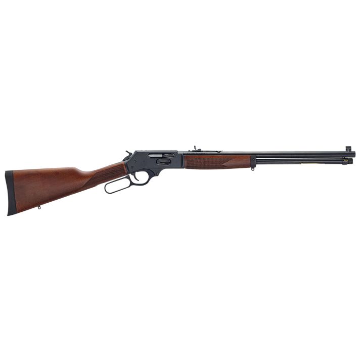 Henry H009G-360BH Side GateFull Size 360 Buckhammer 5+1 20" Blued Stainless Steel Barrel, Blued Drilled & Tapped Stainless Steel Receiver, Fixed American Walnut Stock, Right Hand