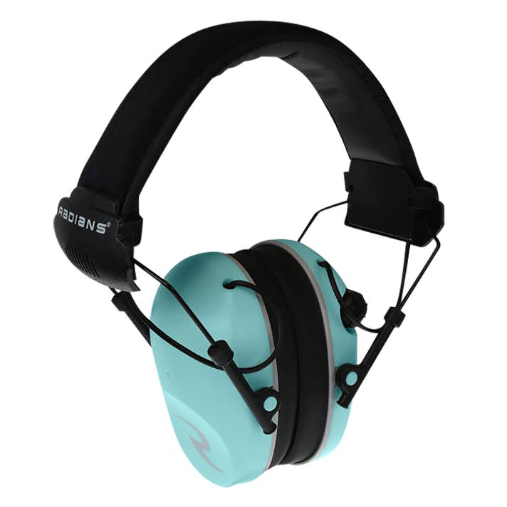 Radians R3220ECS R3200 Dual Mic Electronic Muff 23 dB Over the Head Aqua Blue