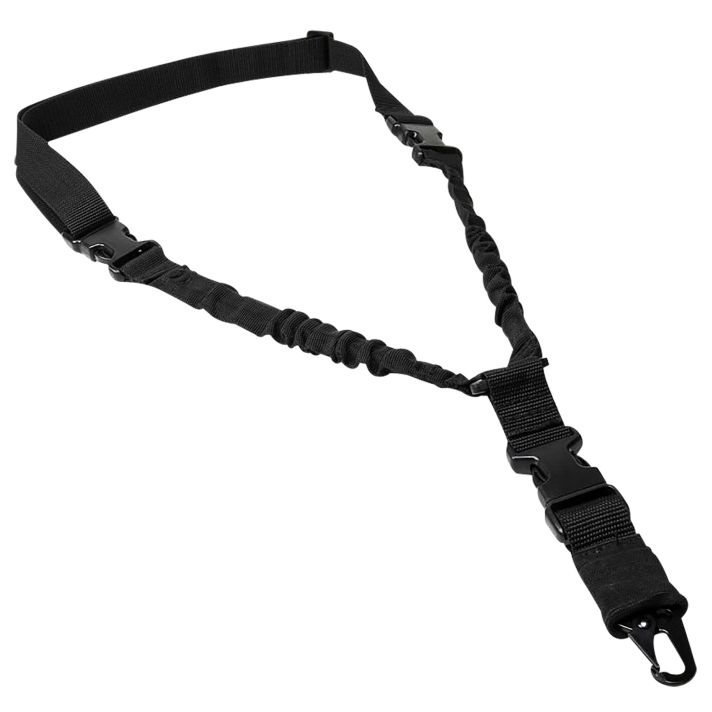 NcStar ADBS1PB Single Point Sling Deluxe Black Nylon 30"-38" Adjustable Bungee