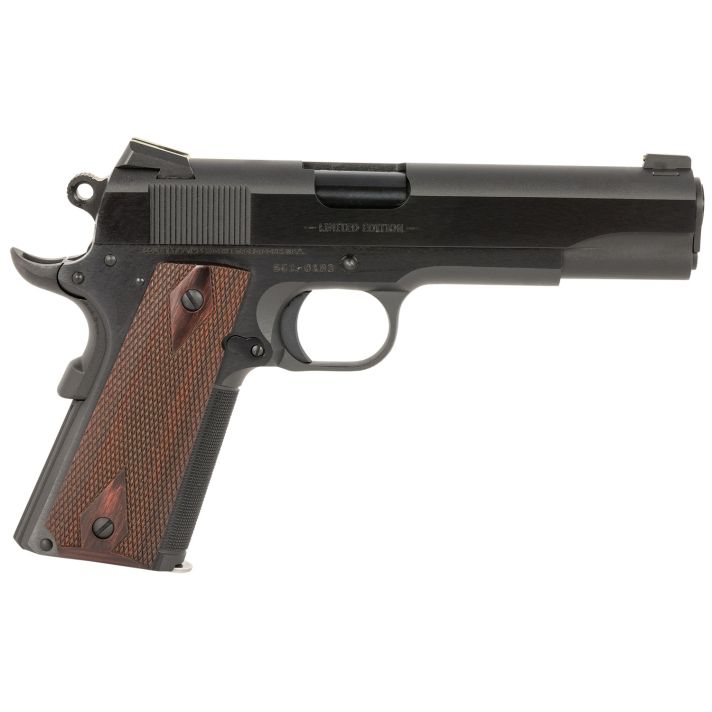 Colt Mfg O1911SE-A1 Government Limited Edition 45 ACP 7+1 5" Blued National Match Barrel, Blued Serrated Steel Slide& Frame w/Beavertail, Double Diamond Checkered Rosewood Grip, Ambidextrous