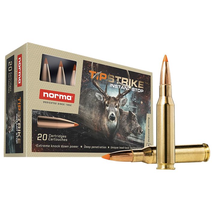Norma Ammunition 20170362 Dedicated Hunting Tipstrike 7mm-08Rem 160gr Polymer Tip 20 Per Box/10 Case