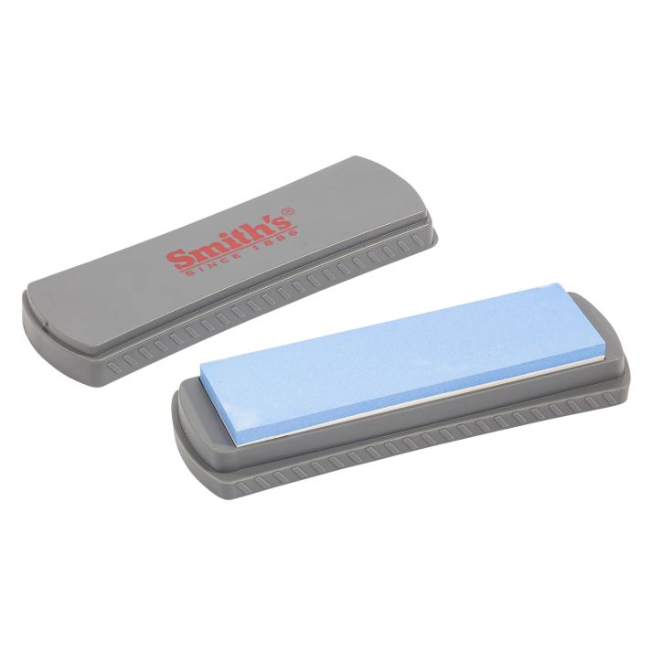 Smiths Products 51314 DualGrit Double-Sided Whetstone 6" Grit Sharpener Medium Gray