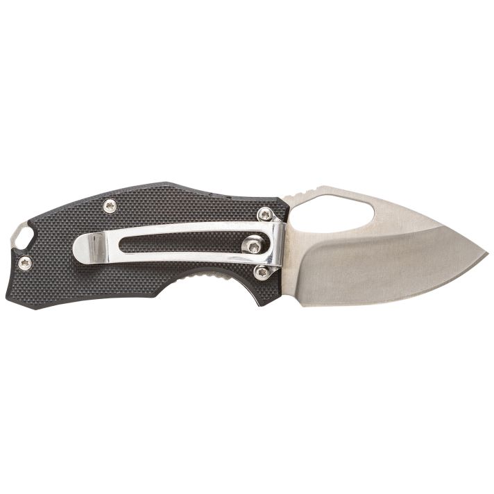 Smiths Products 51119 Lil Choncho2.20" Folding Drop Point Plain Polished 400 SS Blade/Black G10 Handle Includes Pocket Clip