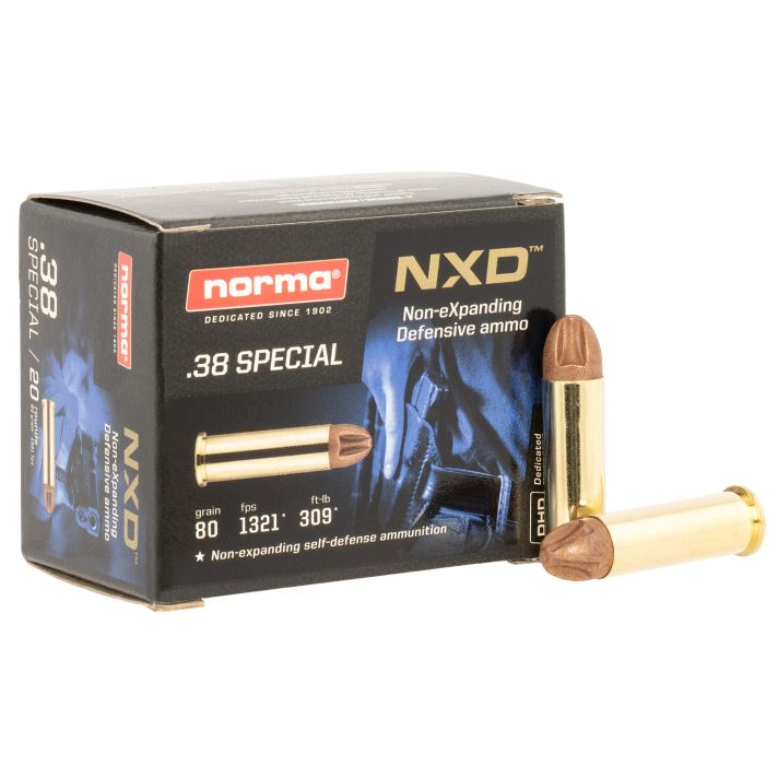Norma Ammunition 611240020 Self Defense NXD 38Special 38gr 20 Per Box/10 Case