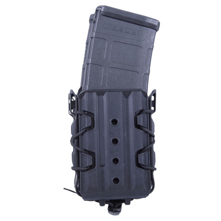 High Speed Gear 162R01BK X2R Taco V2 Mag Pouch Double, Black Polymer, Belt Clip/MOLLE U-Mount, Compatible w/ AR/AK Rifle Mags