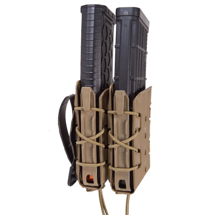 High Speed Gear 162R01CB X2R Taco V2 Mag Pouch Double, Coyote Brown Polymer, Belt Clip/MOLLE U-Mount, Compatible w/ AR/AK Rifle Mags