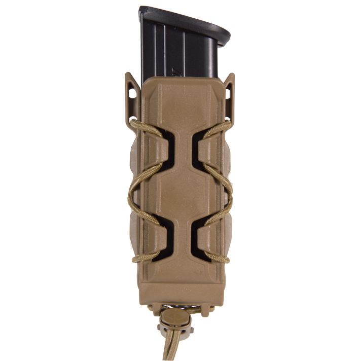 High Speed Gear 16PT01CB TACO V2 Mag Pouch Single, Coyote Brown Polymer, Belt Clip/MOLLE U-Mount, Compatible w/ Pistol Mags