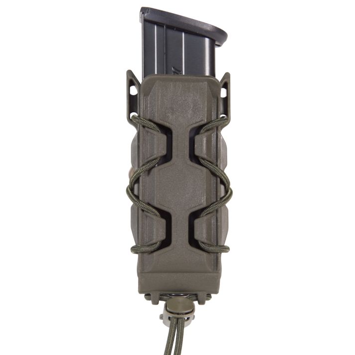 High Speed Gear 16PT01OD TACO V2 Mag Pouch Single, OD Green Polymer, Belt Clip/MOLLE U-Mount, Compatible w/ Pistol Mags