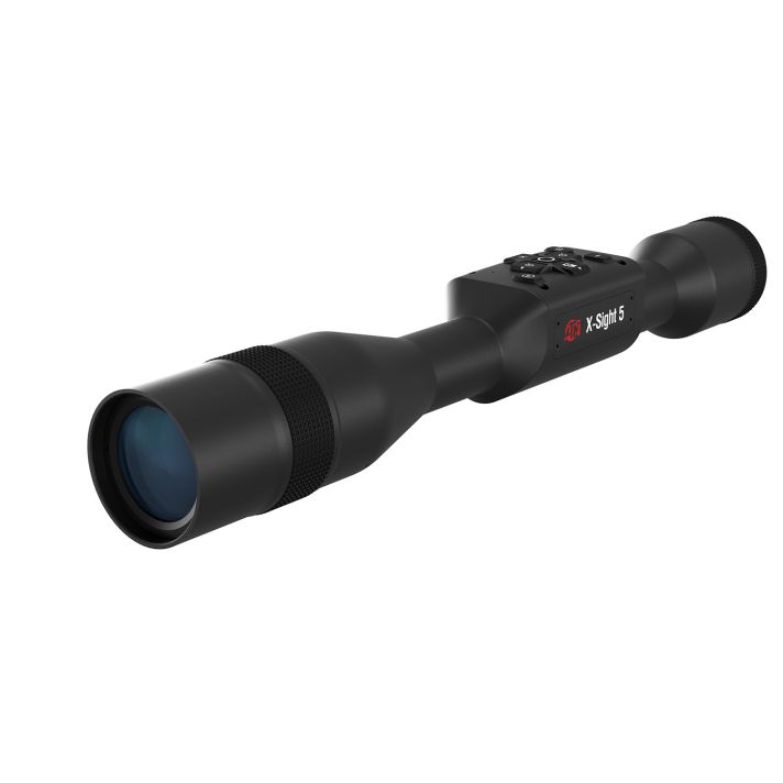 ATN DGWSXS5255P X-Sight 5 Night Vision Rifle Scope Black Anodized 5-25x, 30mm Tube Gen 5 Smart Mil Dot Reticle