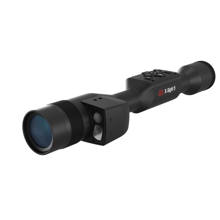 ATN DGWSXS3155LRF X-Sight 5 LRF Night Vision Rifle Scope Black Anodized 3-15x, 30mm Tube, Gen 5 Smart Mil Dot Reticle