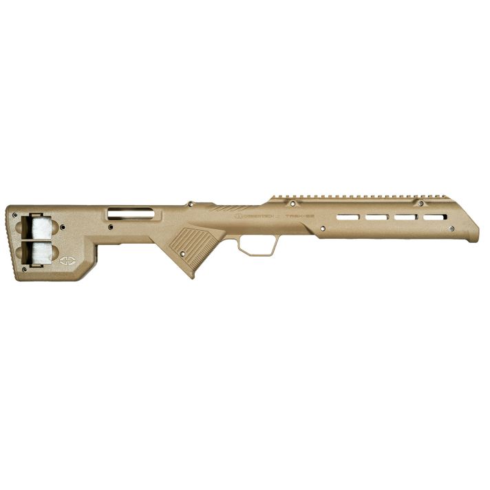 Desert Tech TRK22FDE TREK-22 Rifle Chassis Flat Dark Earth Synthetic Fixed Bullpup Fits Ruger 10/22 26.75" OAL