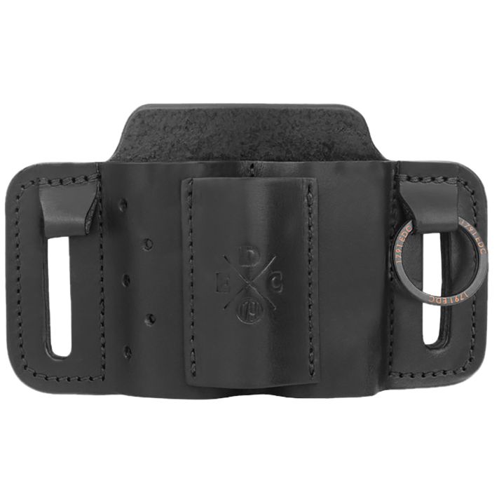 1791 Gunleather MNESMFBLKA EDC Mini Easy Slide OWB Black Leather Belt Slide Ambidextrous
