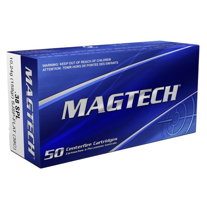 Magtech 38C Range/Training38Special 158gr Semi Jacketed Soft Point Flat 50 Per Box/20 Case